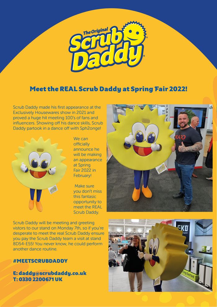 Meet the REAL Scrub Daddy at Spring Fair 2022!
